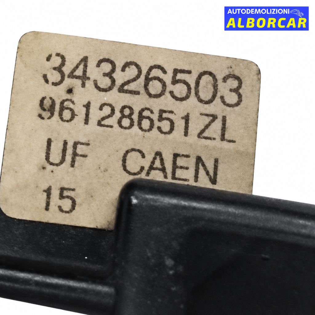 Etichetta codice ricambio devioluce Peugeot 306 con logo Alborcar