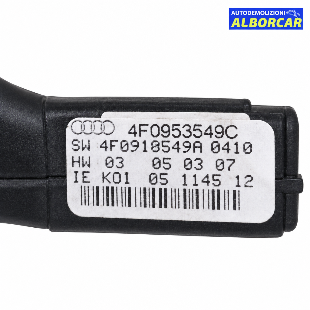 Devioluce Audi A6 completo su sfondo bianco con logo Alborcar, etichetta codice