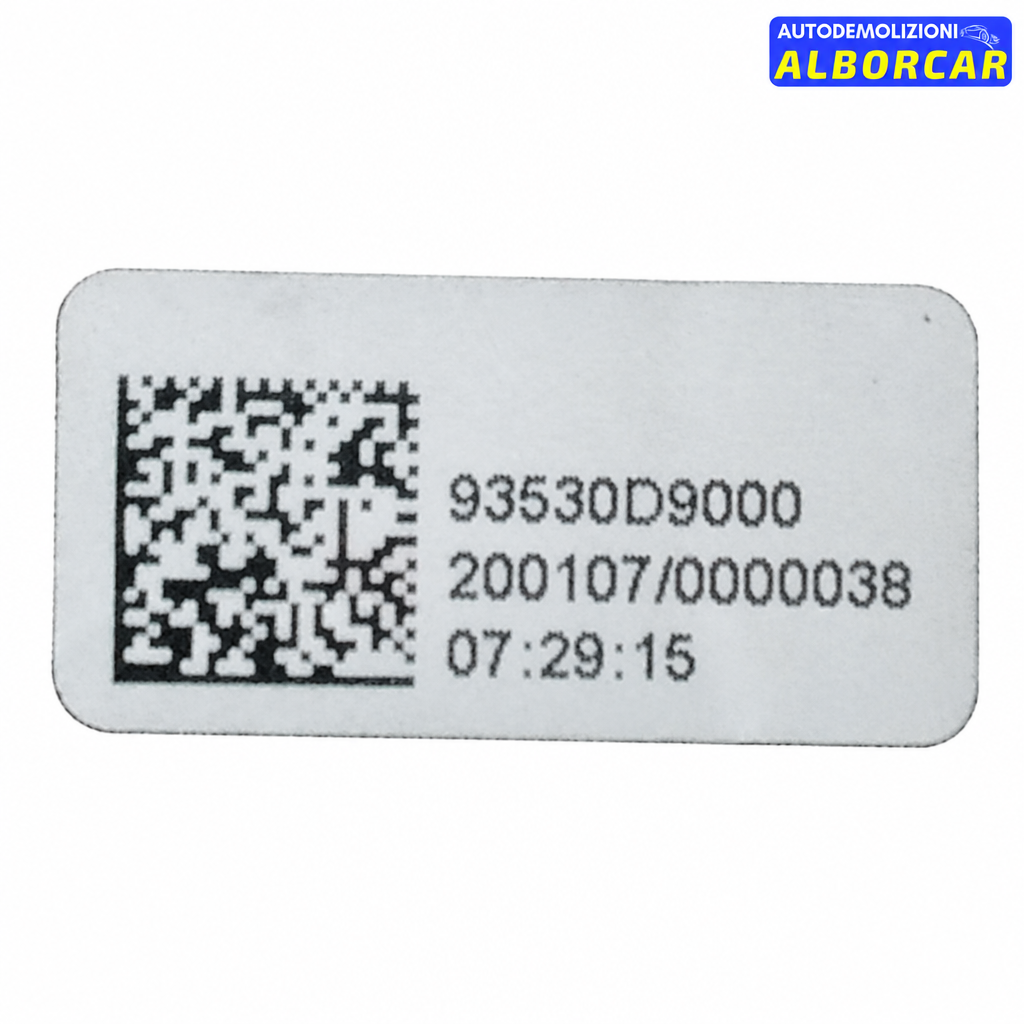 Pulsantiera specchietti Kia Sportage su sfondo bianco con logo Alborcar, retro con connettore