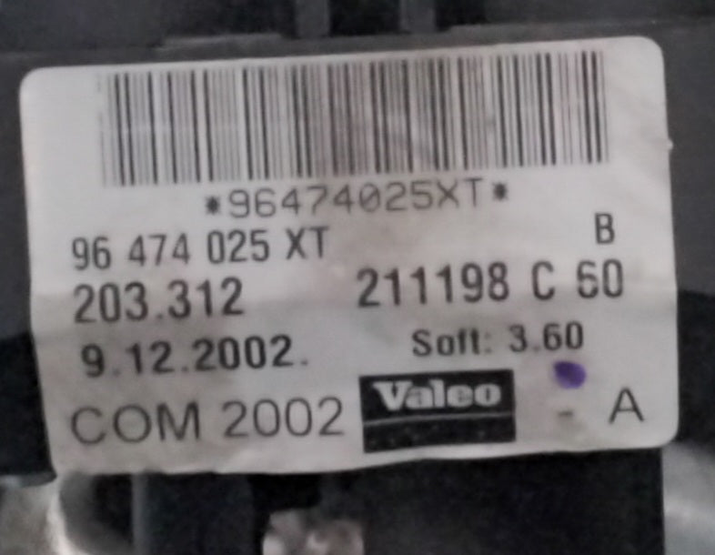 Devioluce citroen c3 codice 96474025XT