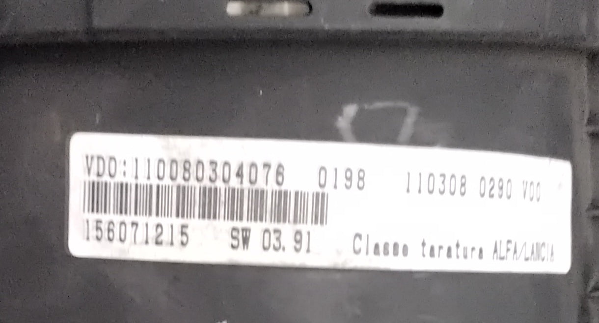 Quadro strumenti contachilometri alfa romeo 147 codice 156071215
