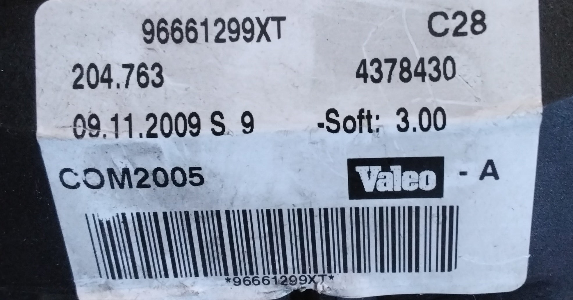 Devioluce peugeut 207 codice 96661299XT