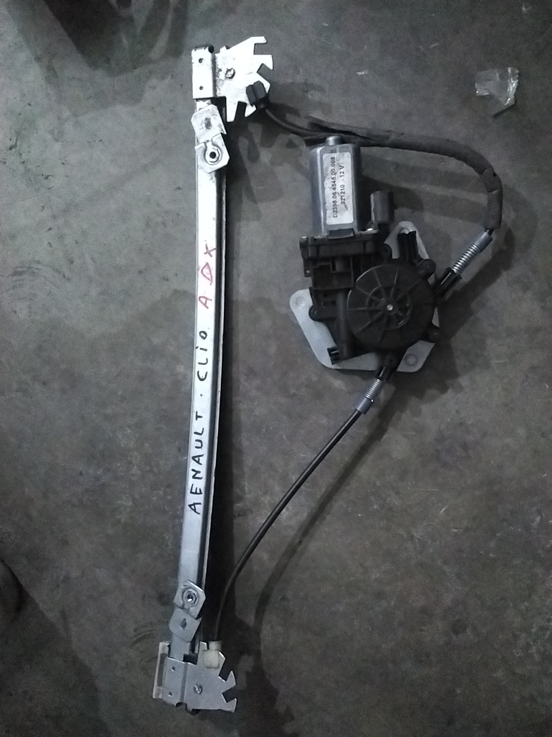 Motorino alzavetro anteriore destro renault clio codice 021210