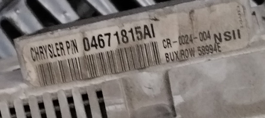 Quadro strumenti contachilometri chrysler cruiser codice 04671815AI