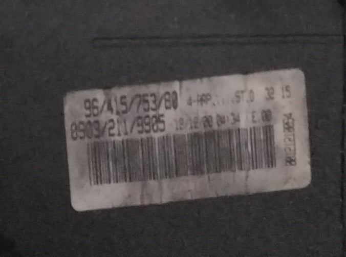 Quadro strumenti contachilometri peugeot 206 codice 9641575380