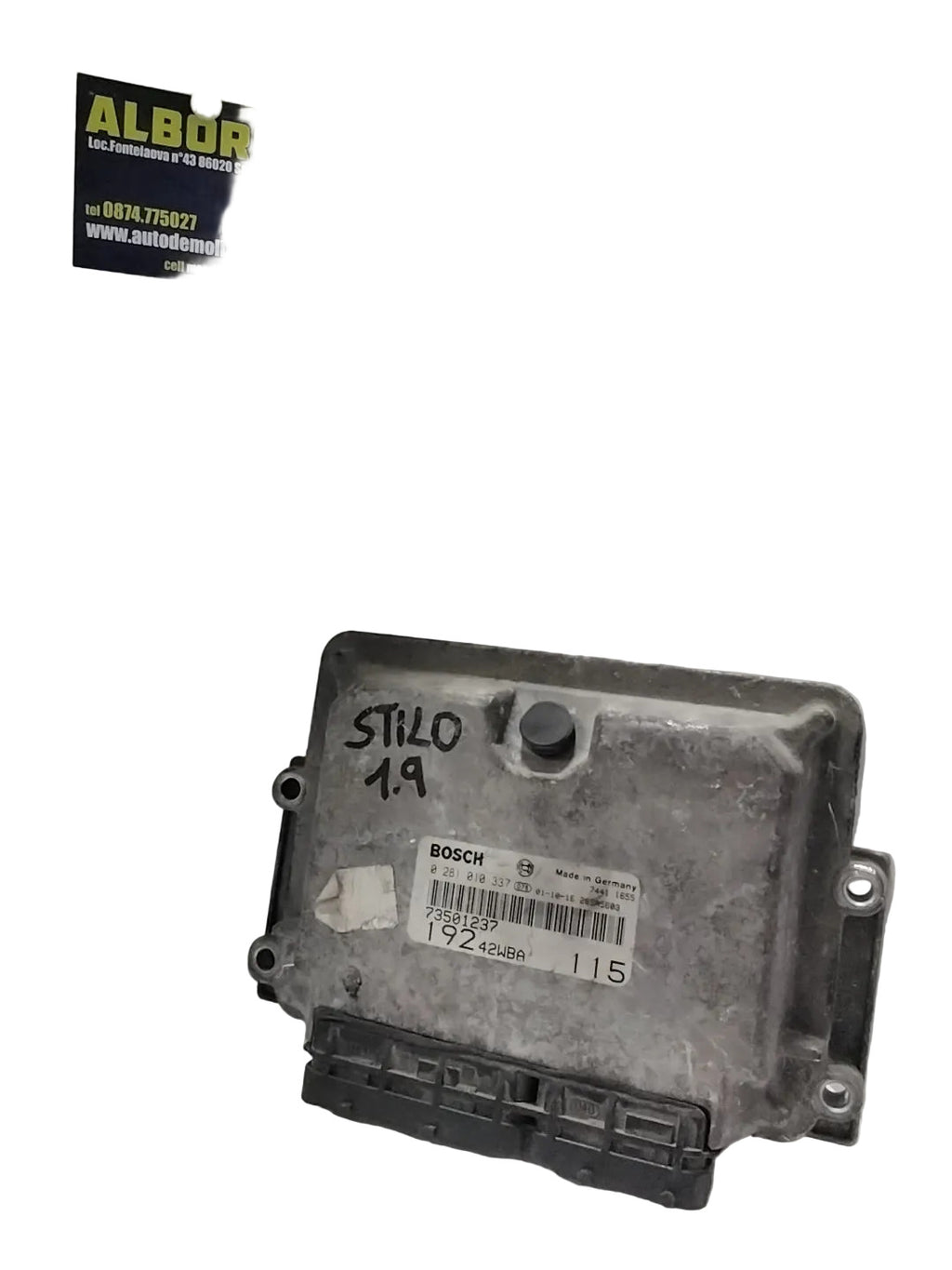 Unidad de control de motor Fiat Stilo 1.9 JTD código: 73501237