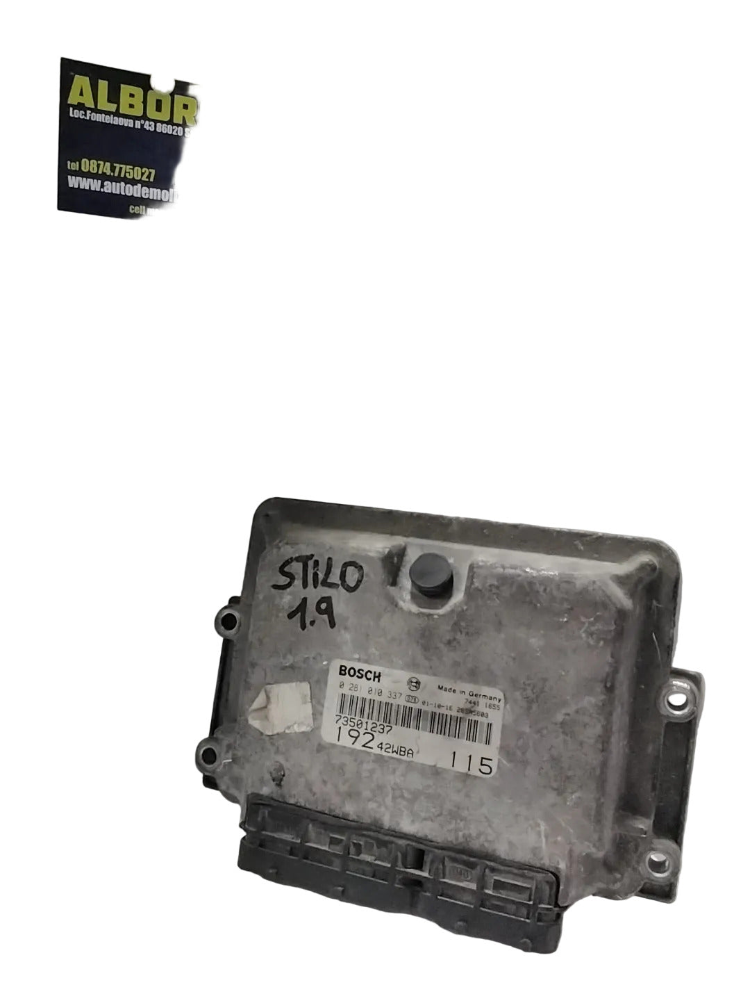 Unidad de control de motor Fiat Stilo 1.9 JTD código: 73501237