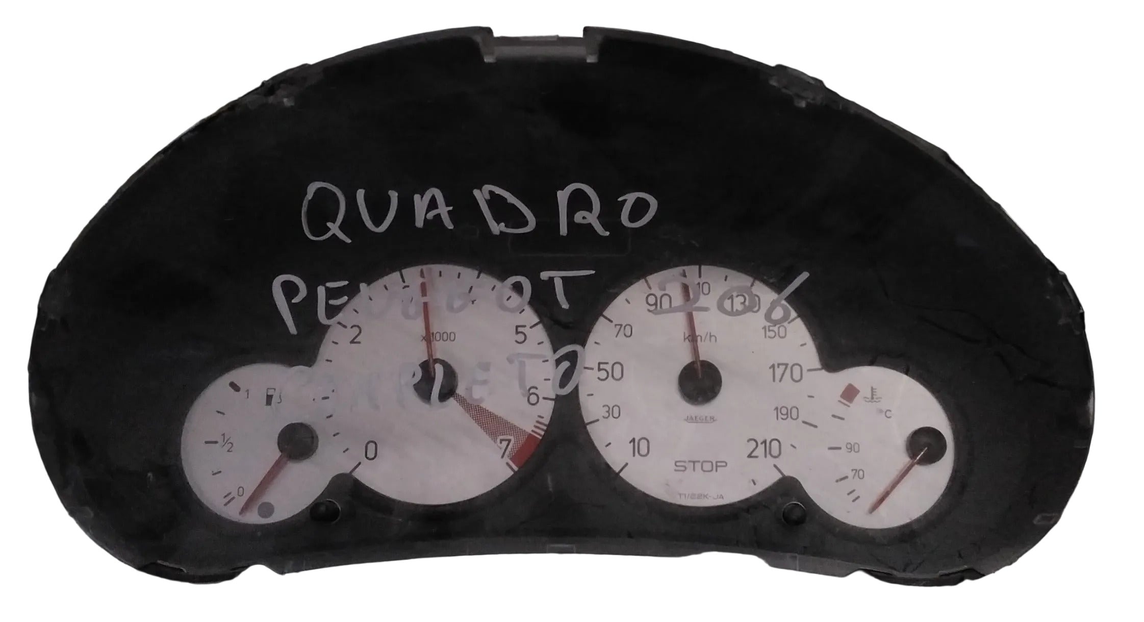 Quadro strumenti contachilometri peugeot 206 codice 9656696380