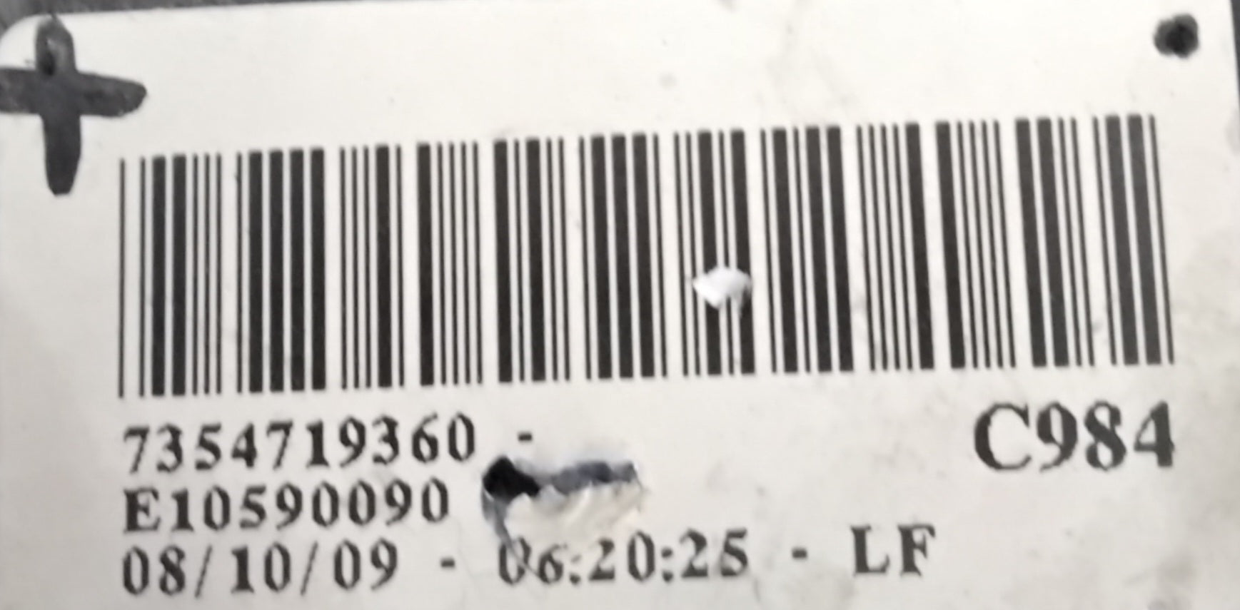 Devioluce fiat punto evo codice 7354719360