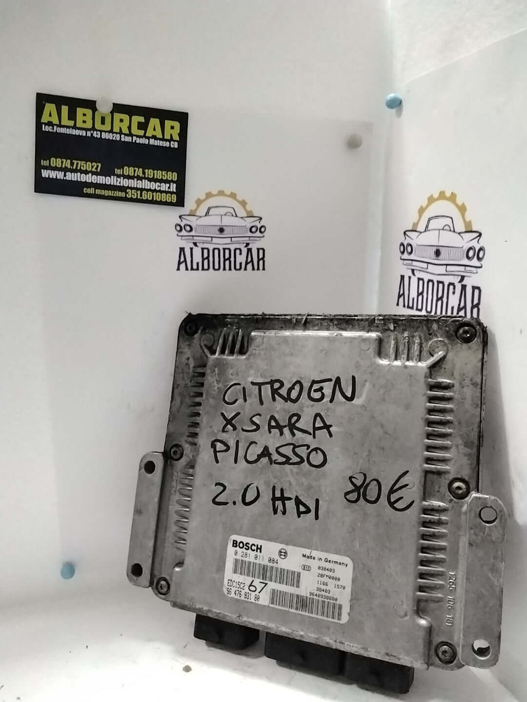 Engine Control Unit Citroen Xsara Picasso 2.0HDI code:9647693180