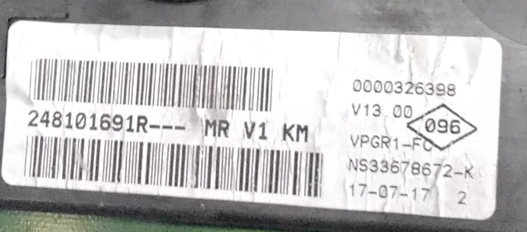 Quadro strumenti contachilometri dacia dokker codice 248101691R