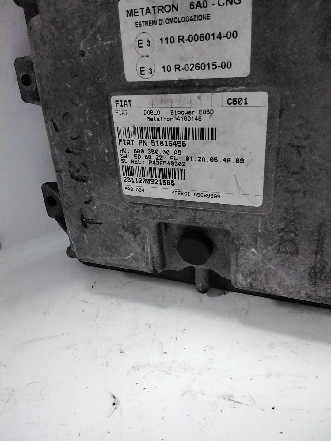 Centralita Motor Fiat Dobló 1.6 Gasolina código:51816456