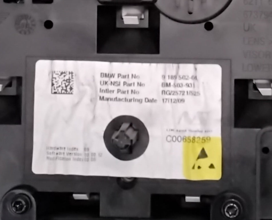 Quadro strumenti contachilometri mini cooper r56 codice C00658259
