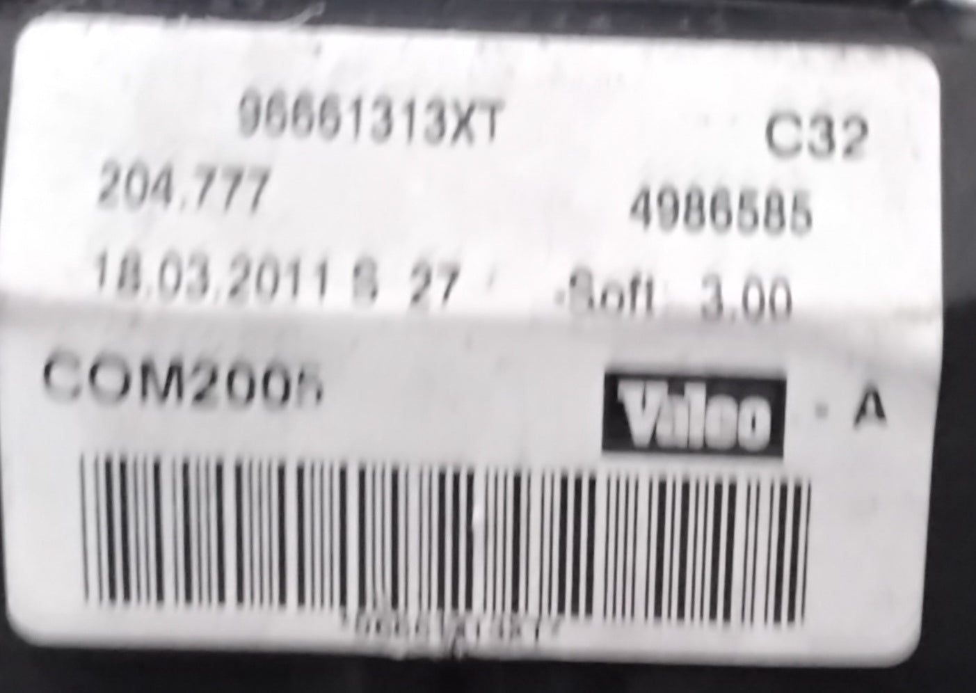 Devioluce citroen c3 codice 96661313XT