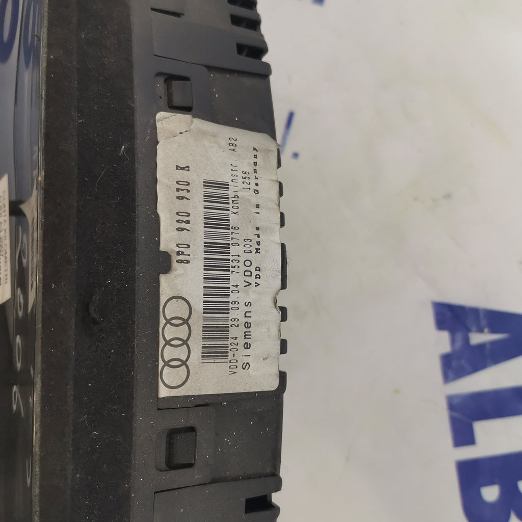 instrument cluster/speedometer/gauge audi a3 year: 2004-2007 code:8PO920930K/8PO920931F/8PO920930R(sf7p2)