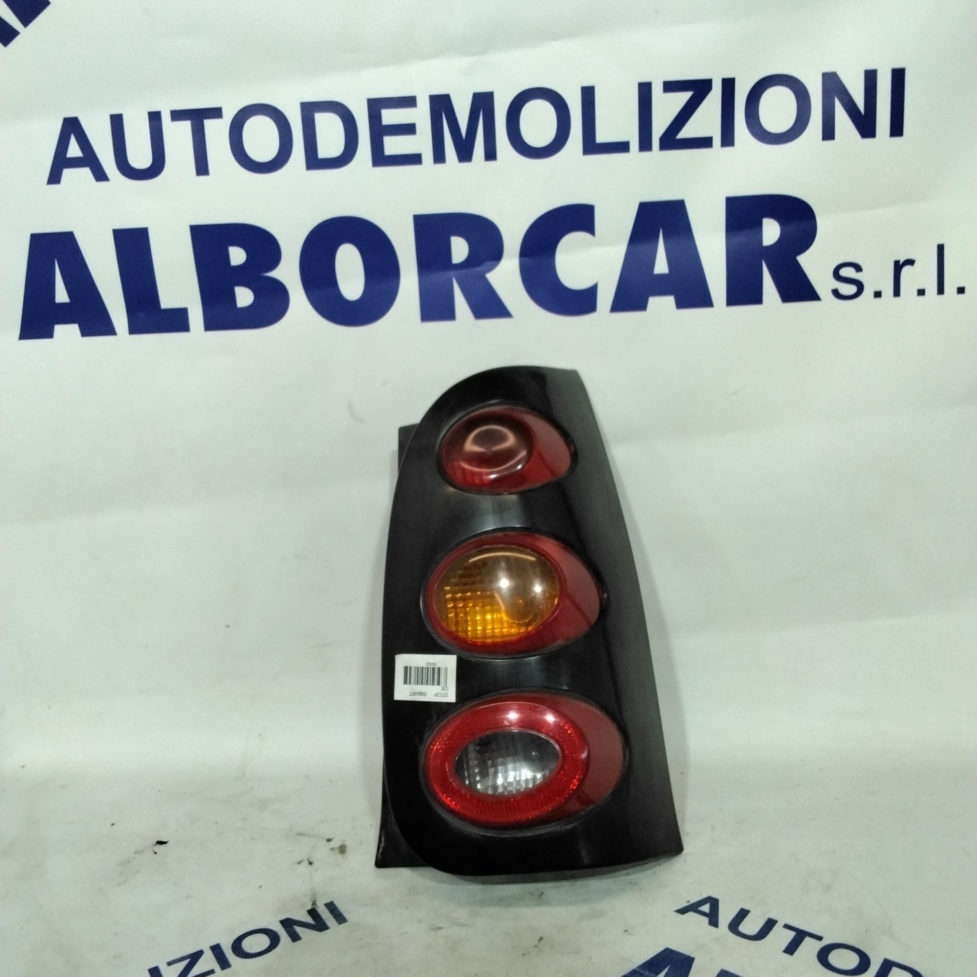 right rear light smart fortwo coupé petrol 3 doors displacement 698 code 0011645 (black and grey)