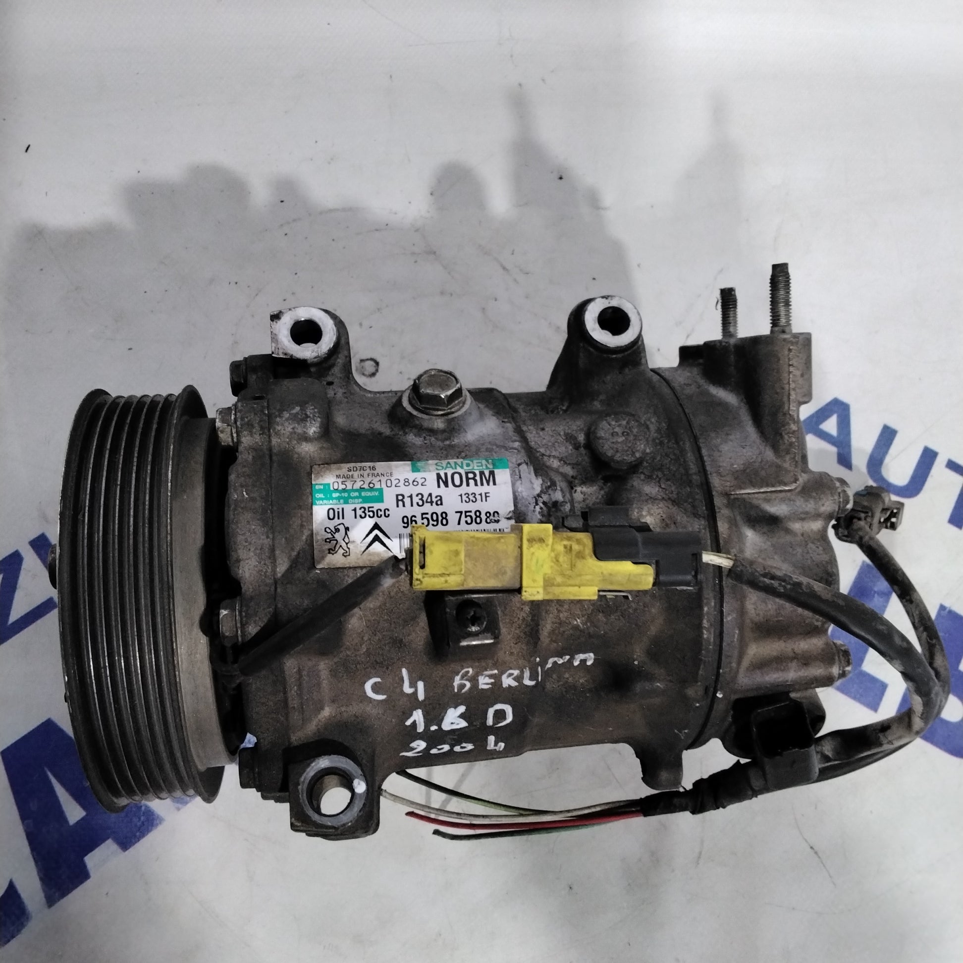  compressore aria condizionata citreon c4 berlina 1.6 diesel anno 2004 codice:9659875880 (sf14p7)