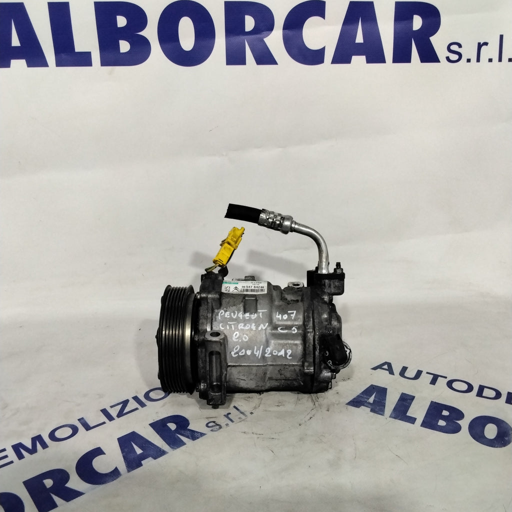air conditioning compressor Peugeot 407 / Citroen C5 2.0 diesel year 2004/10 code: 9654764280 (sf14p7)
