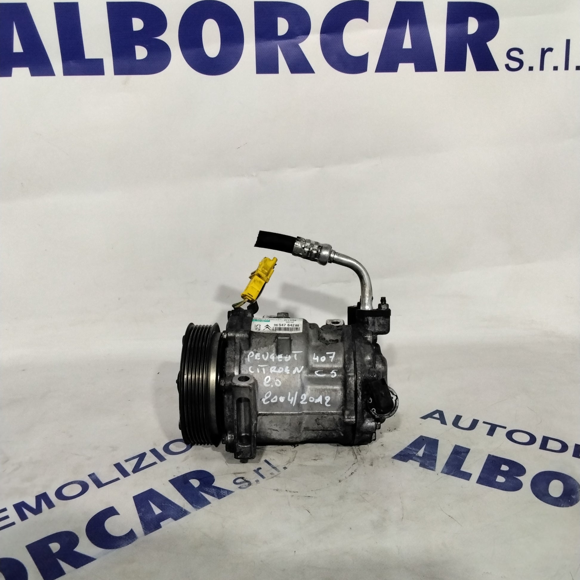 air conditioning compressor Peugeot 407 / Citroen C5 2.0 diesel year 2004/10 code: 9654764280 (sf14p7)