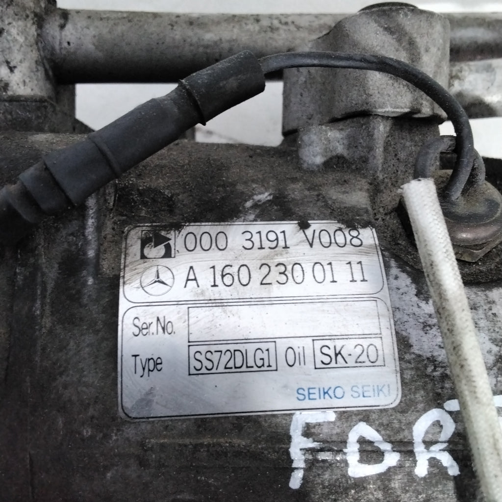air conditioning compressor smart fortwo 800 diesel year 2003 code: 0003191V008/A1602300111(sf14p3)
