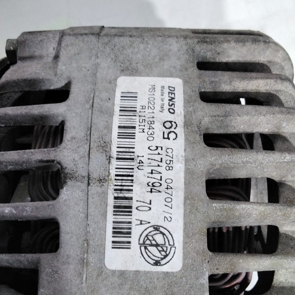 alternator fiat grande punto 1.2 petrol year 2006 code: 51714794 (sf15p9)