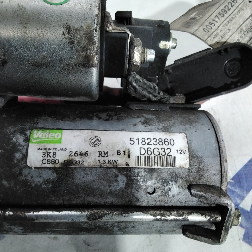 starter motor fiat 500 1.3 multijet year 2008 code:51823860(sf15p4)