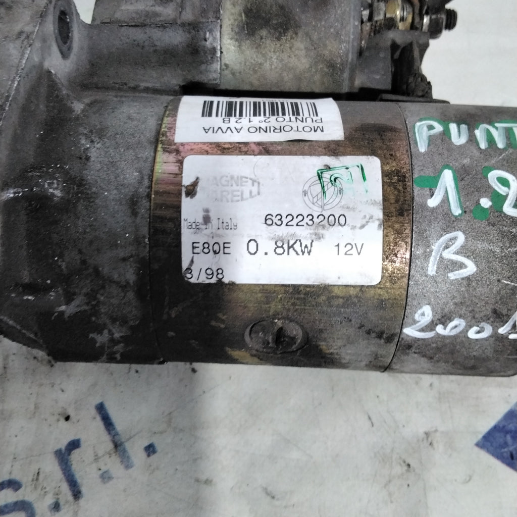 motorino di avviamento fiat punto 2 serie 1.2 benzina anno 2001 codice:63223200/63101018(sf15p4)