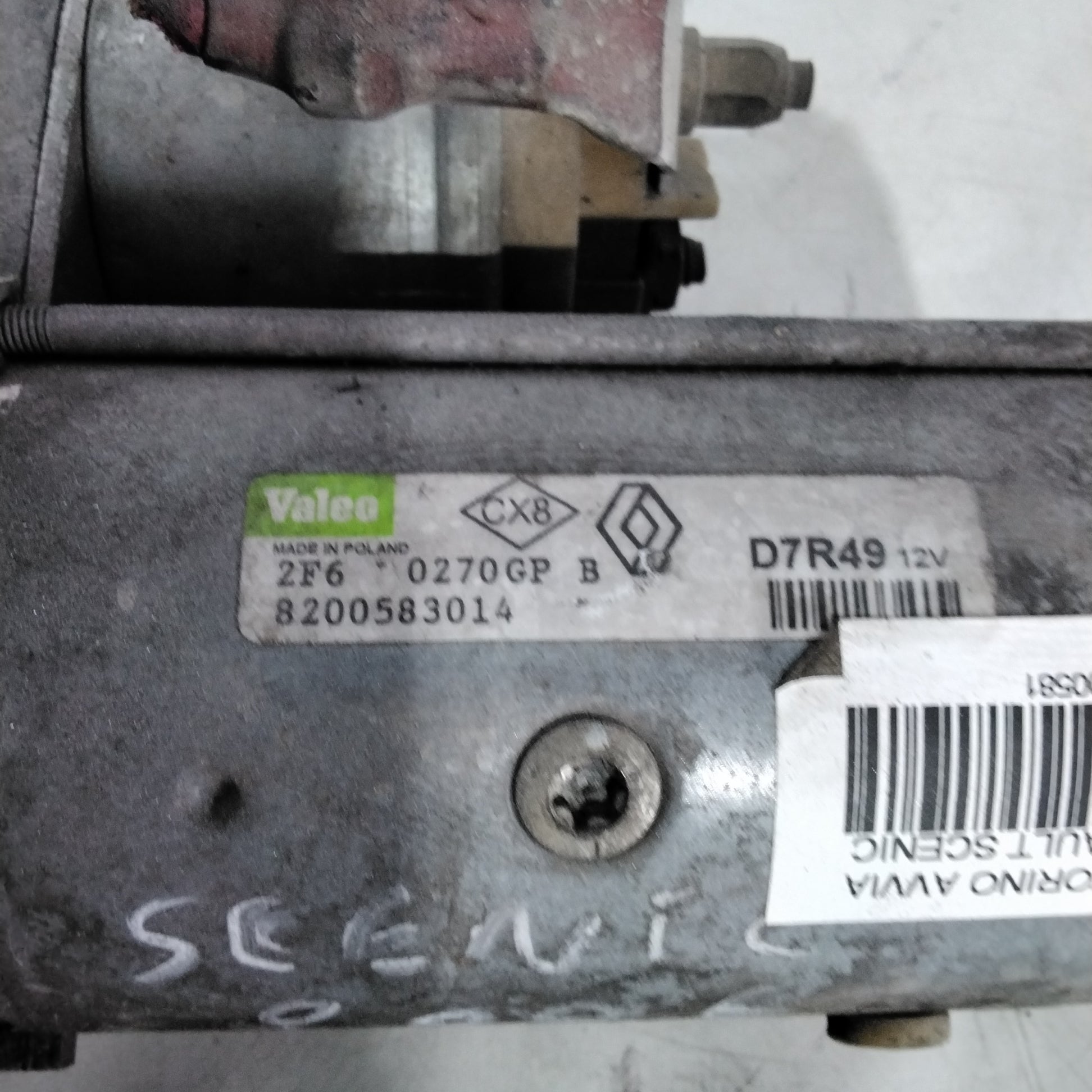 motorino di avviamento renault scenic  benzina  anno 2006 codice :8200583014 (sf15p4)