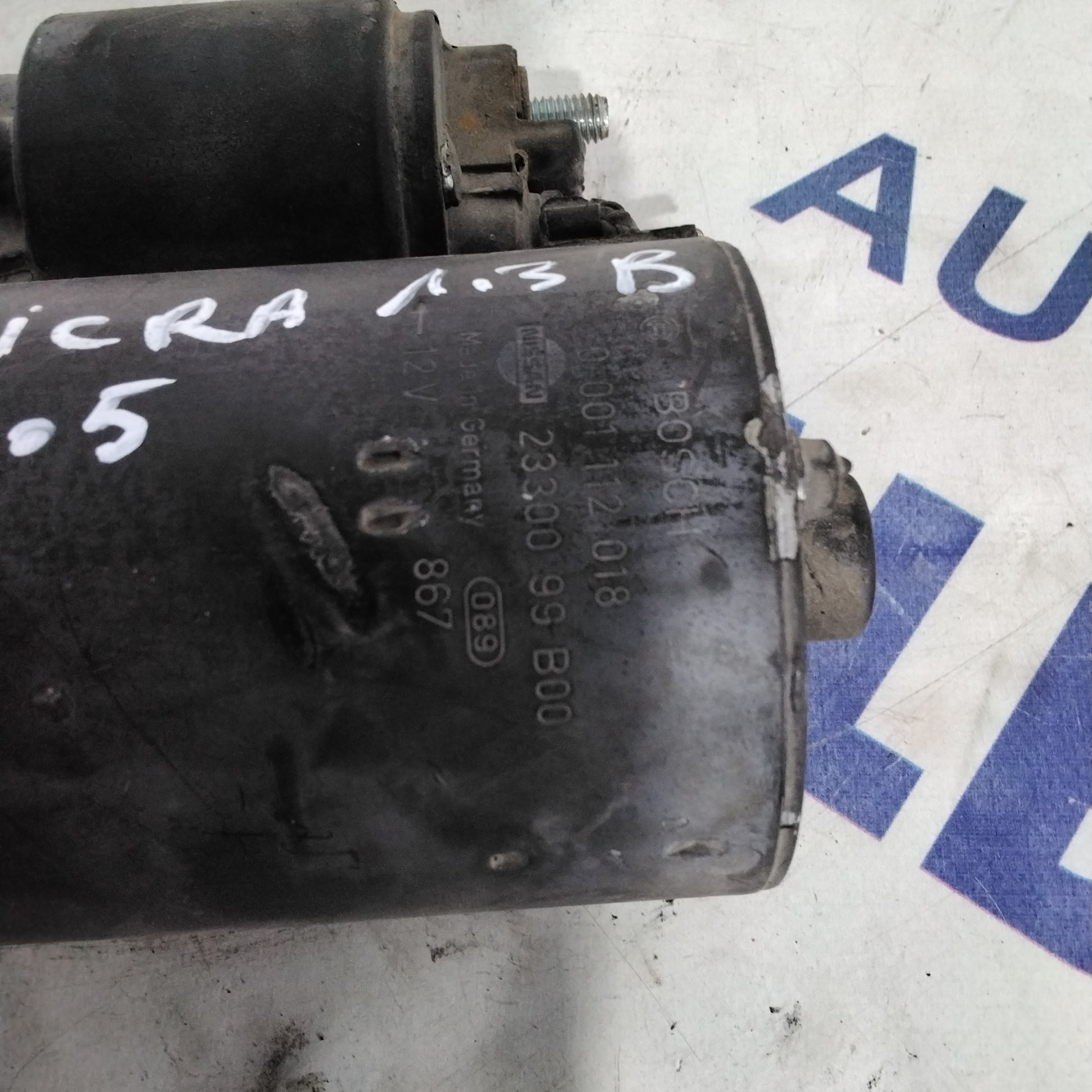 starter motor Nissan Micra 1.3 petrol year 2005 code:0001112018