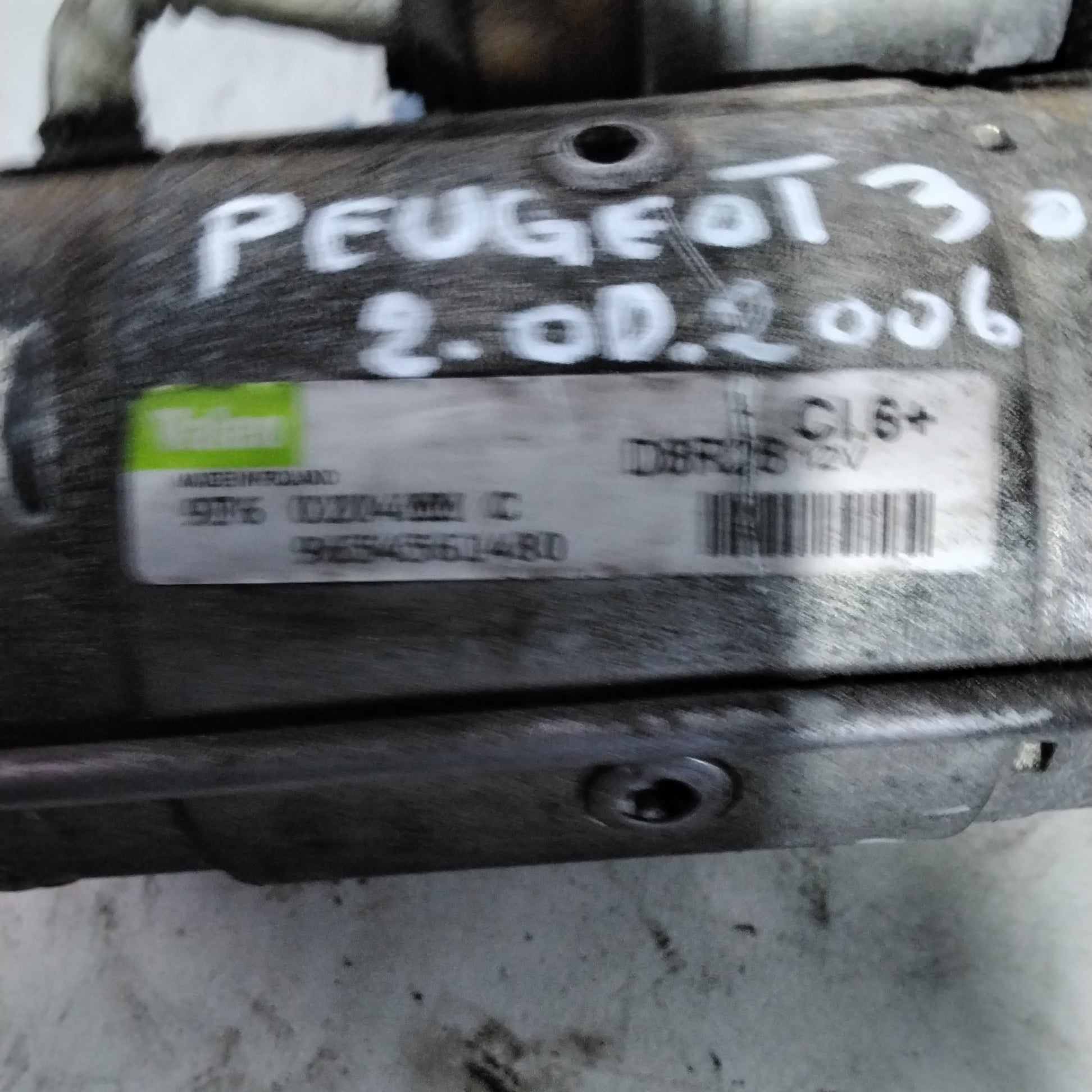 Motorino di avviamento peugeot 3008 2.0 diesel anno 2006 codice:9654561480(sf15p3)