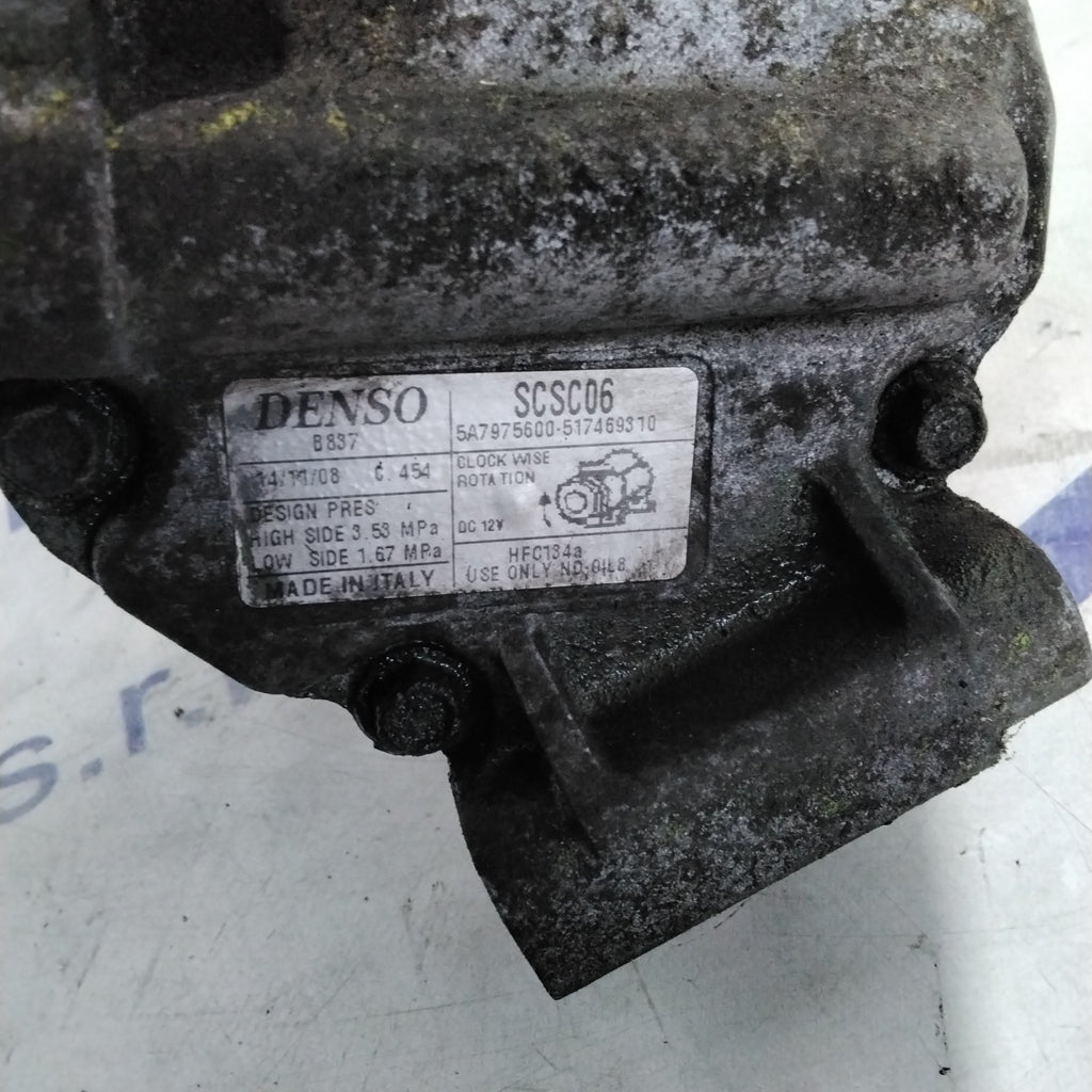 Air conditioning compressor Fiat 500 1.3 multijet year 2006 code:5A7975600/517469310(sf14p3)