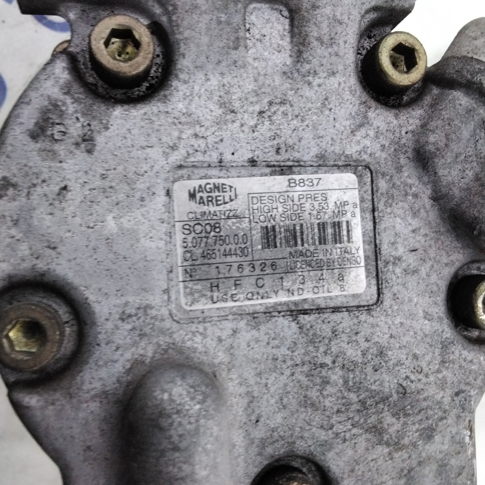 Fiat Brava 1.2 petrol air conditioning compressor, year 1998, code: 5077775000 (sf14p3)