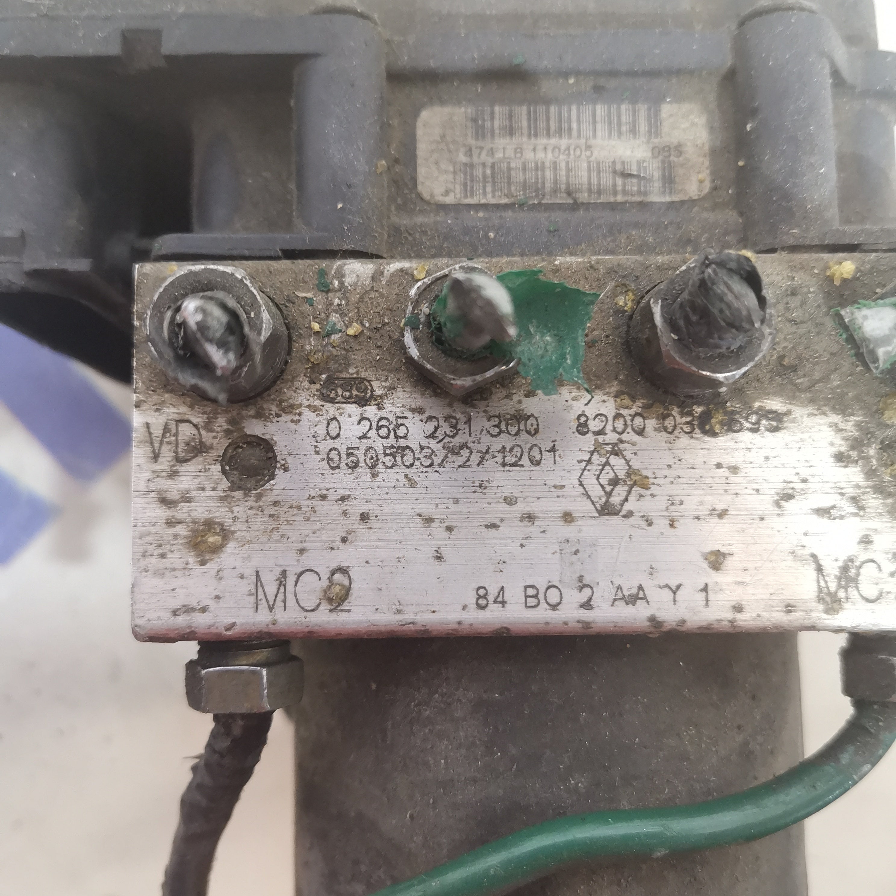 ABS Pump Control Unit Renault Scenic, Megane 2nd series 1.9 year: 2003-2010 code: 0265231300 (sfA3p4)