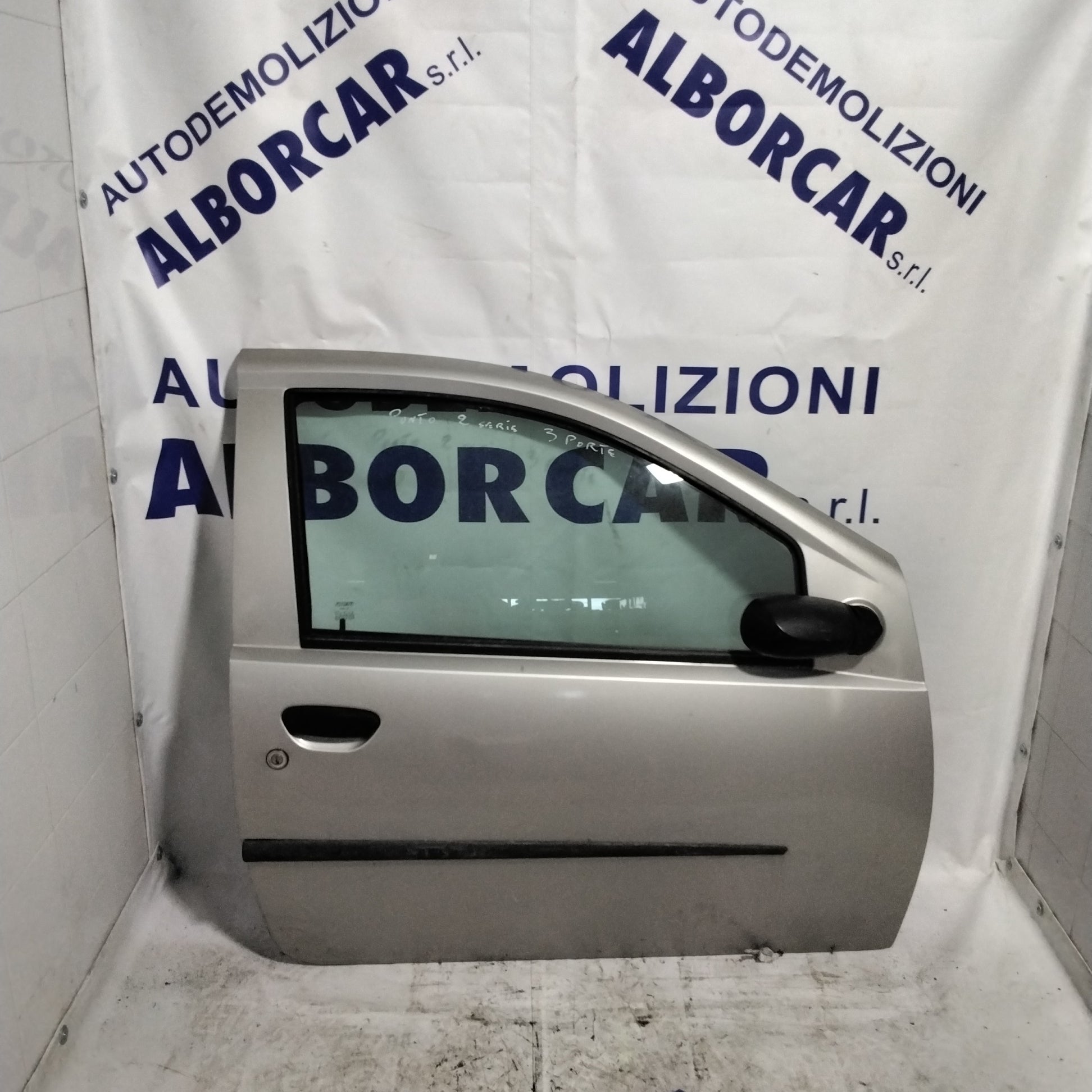 Fiat Punto 2nd series front right 3-door quarter panel, colors (light and dark gray, light blue, white)