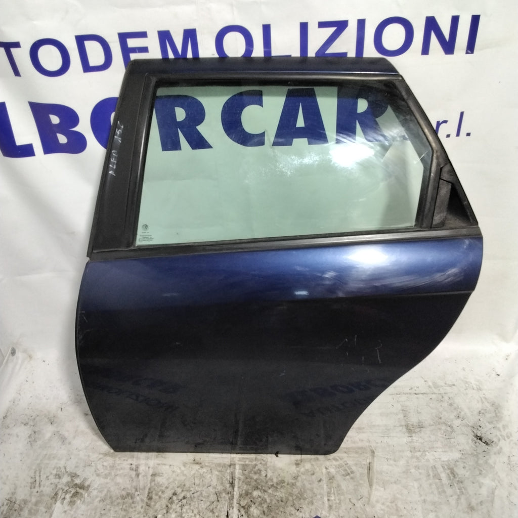 Sportello/ porta ,alfa romeo 156 posteriore sinistro 1997-2005 (sf1e1) colori (blu-grigio chiaro- nero)