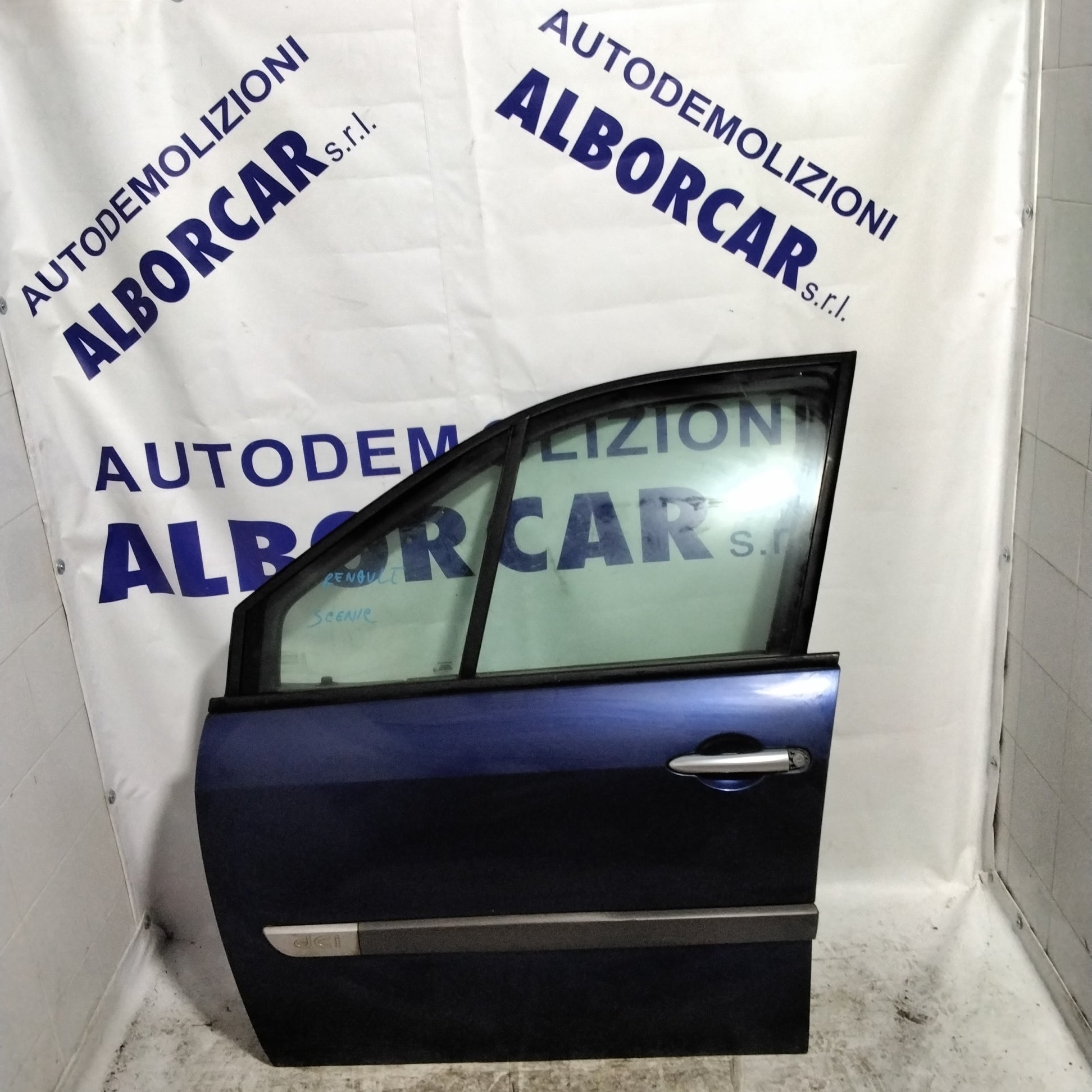 sportello renault scenic anno (2003-2009) anteriore sinistro colore blu,nero