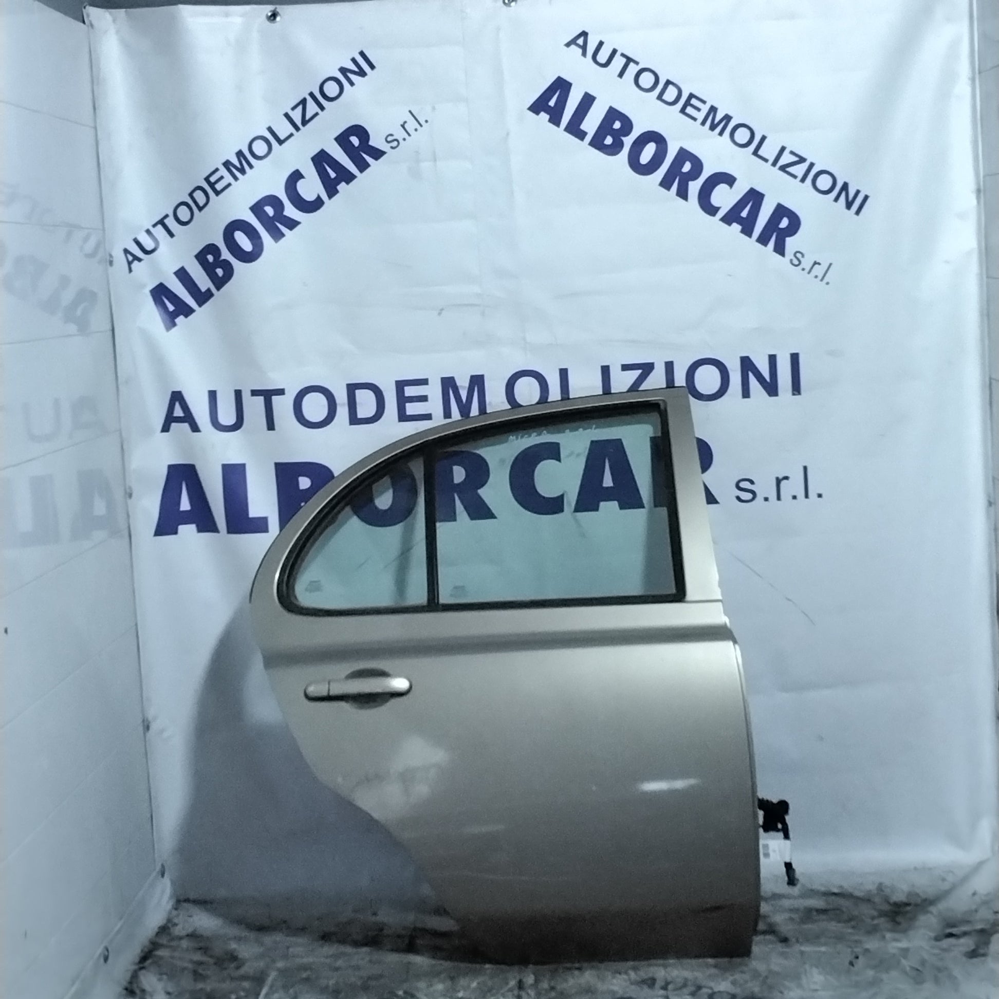 Nissan Micra door, 2004, right rear, gold, grey