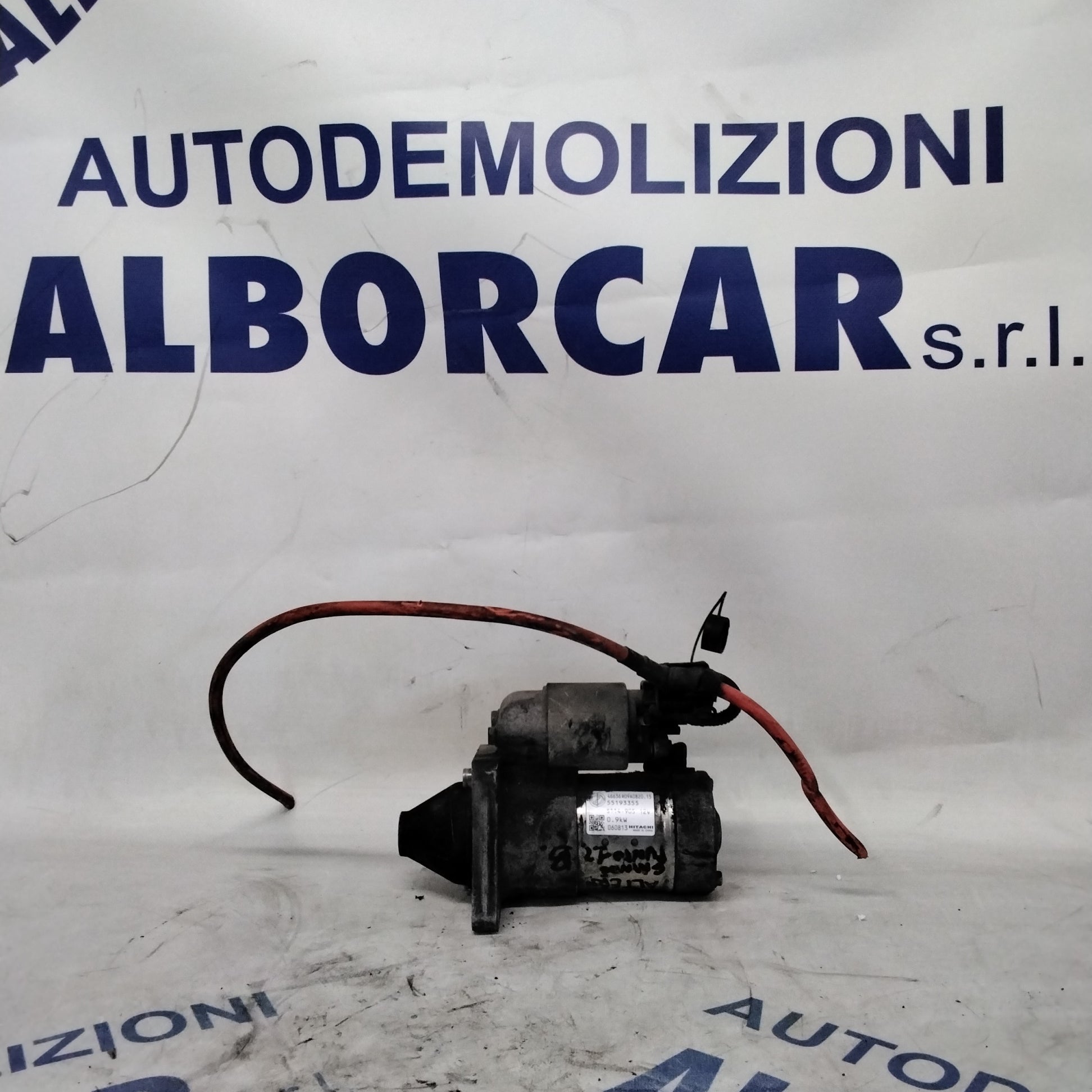 Starter motor Fiat Grande Punto 1.2 petrol year 2006 part number 55193355