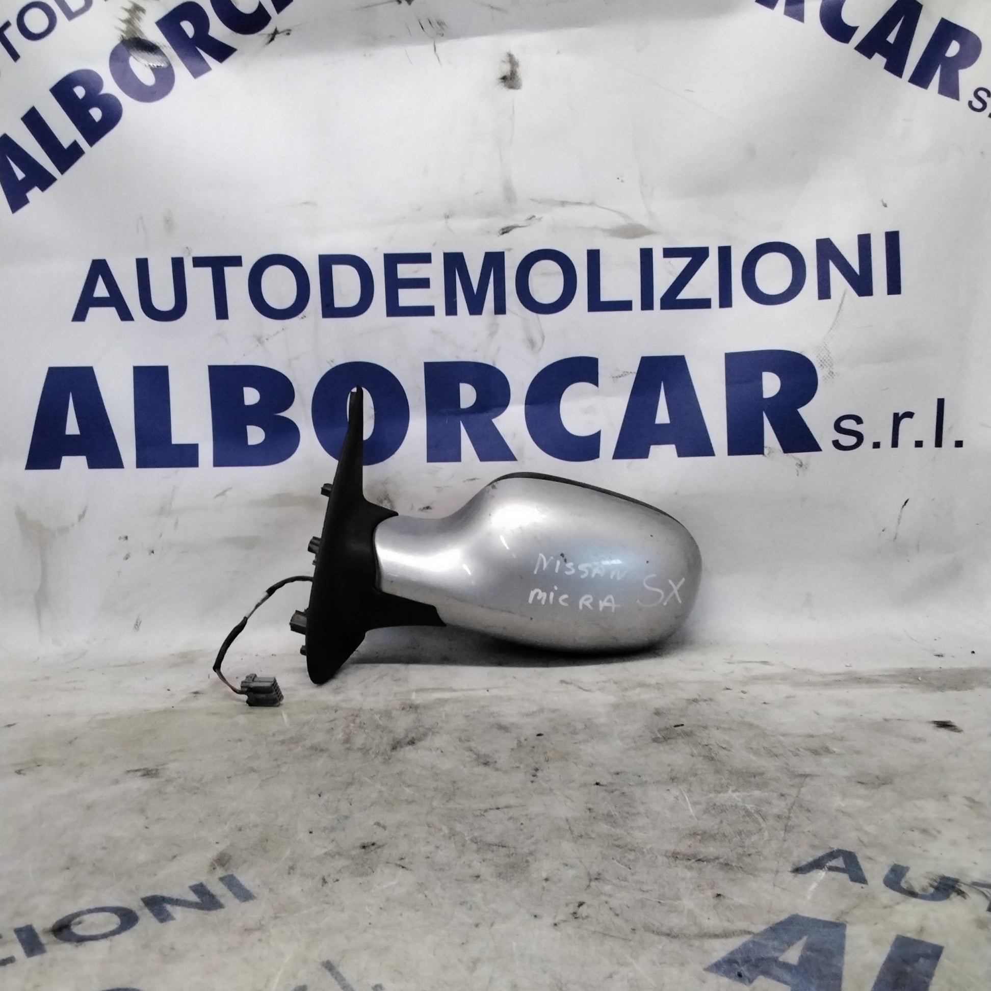 Espejo retrovisor exterior izquierdo eléctrico Nissan Micra año 2003-2011 con cristal