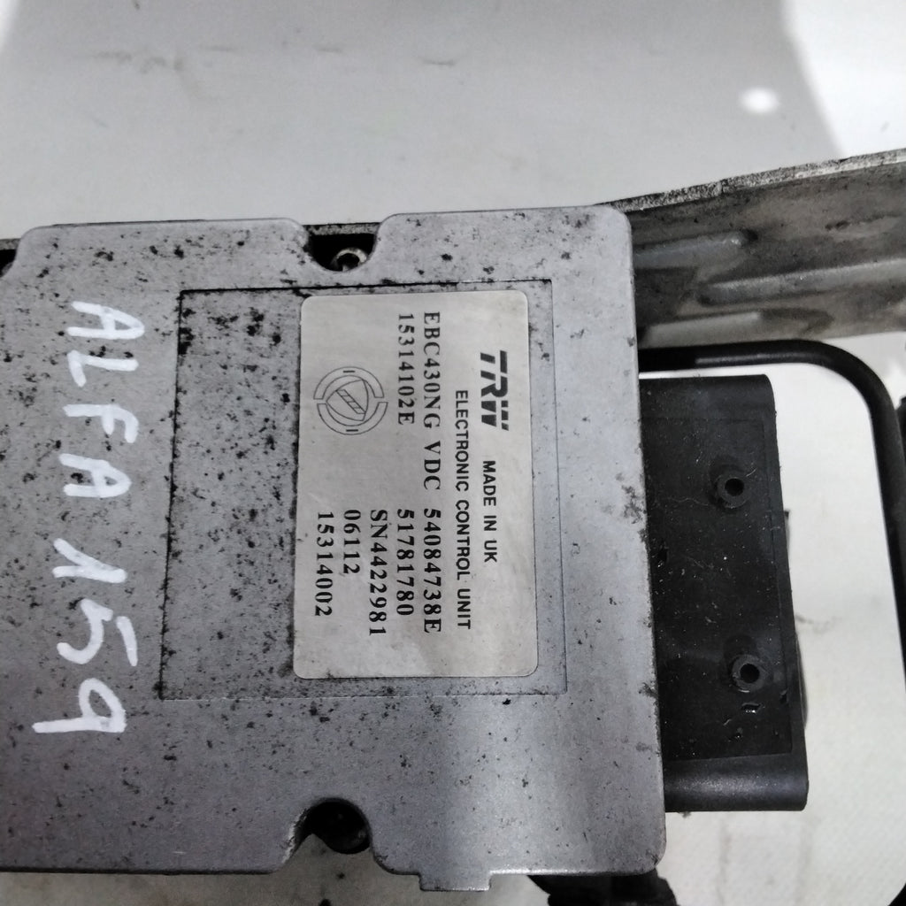 Pompa centralina Abs alfa romeo 159  1.9 jtdm anno 2006 codice :54084738/51781780/sn4422981/15314002(sfA3p6)