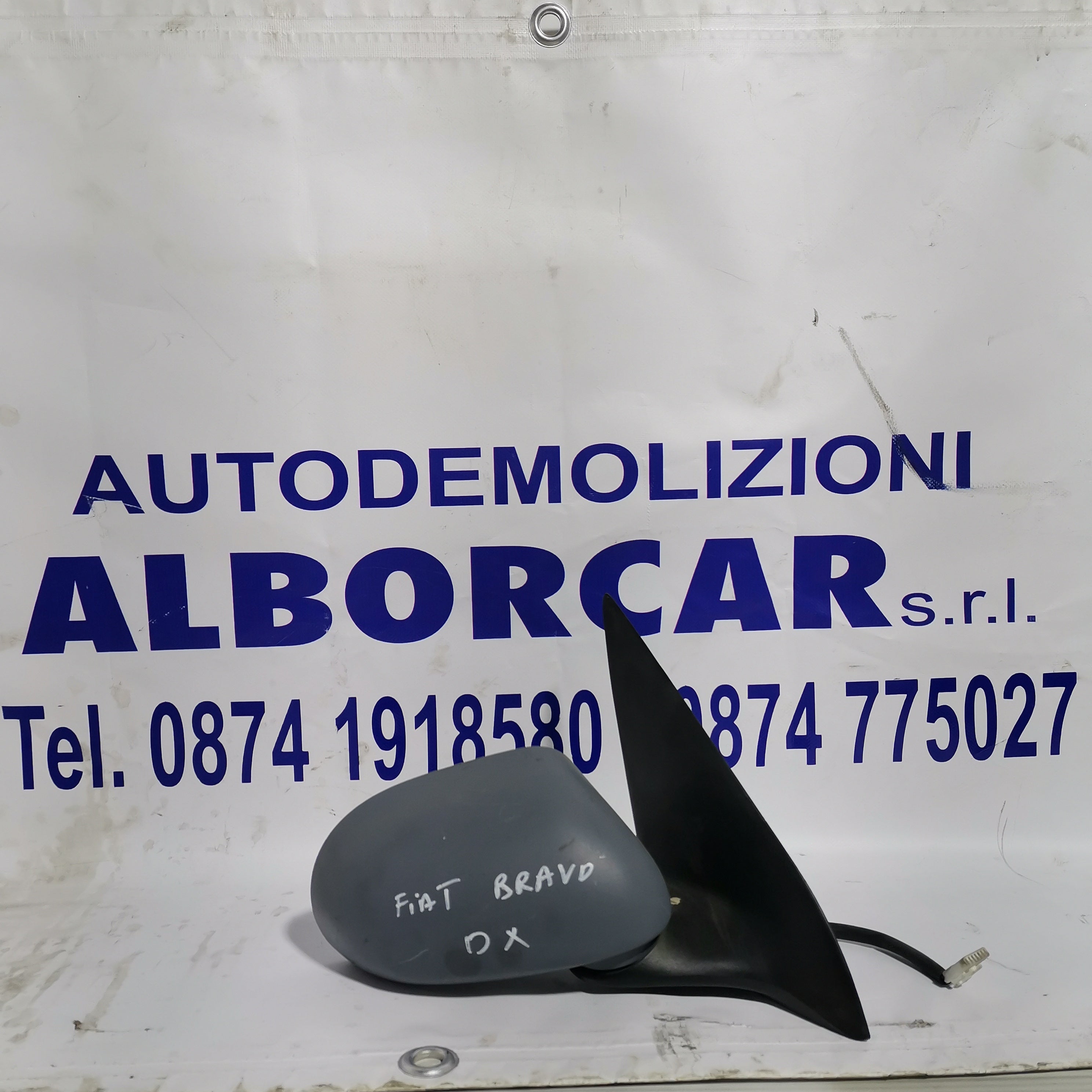 Right electric exterior mirror Fiat Bravo 1999/2005 black, grey, white (sf8p1)
