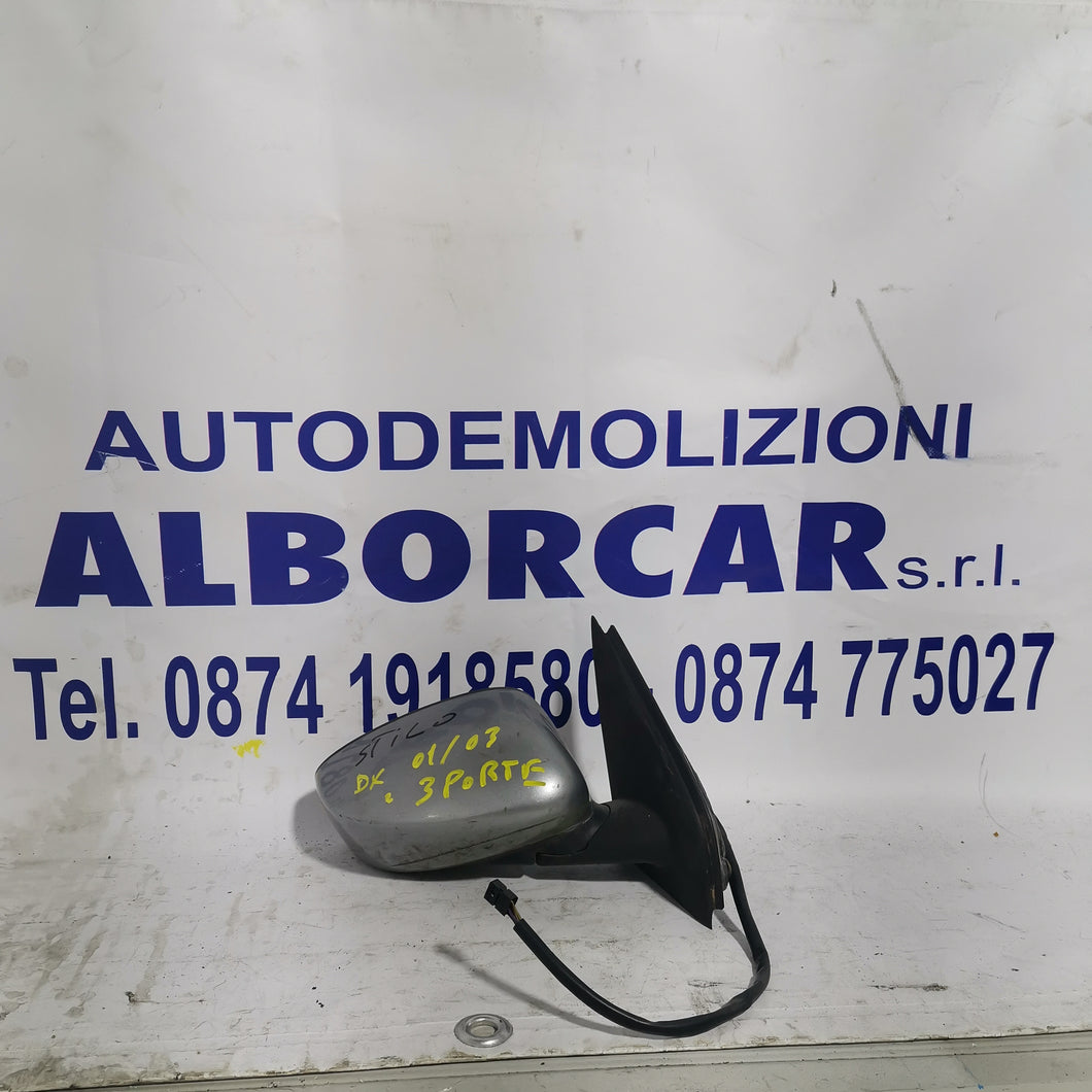 specchietto retrovisore esterno destro elettrico fiat stilo tre porte anno 2001-2003 colore grigio,blu (sf8p1)