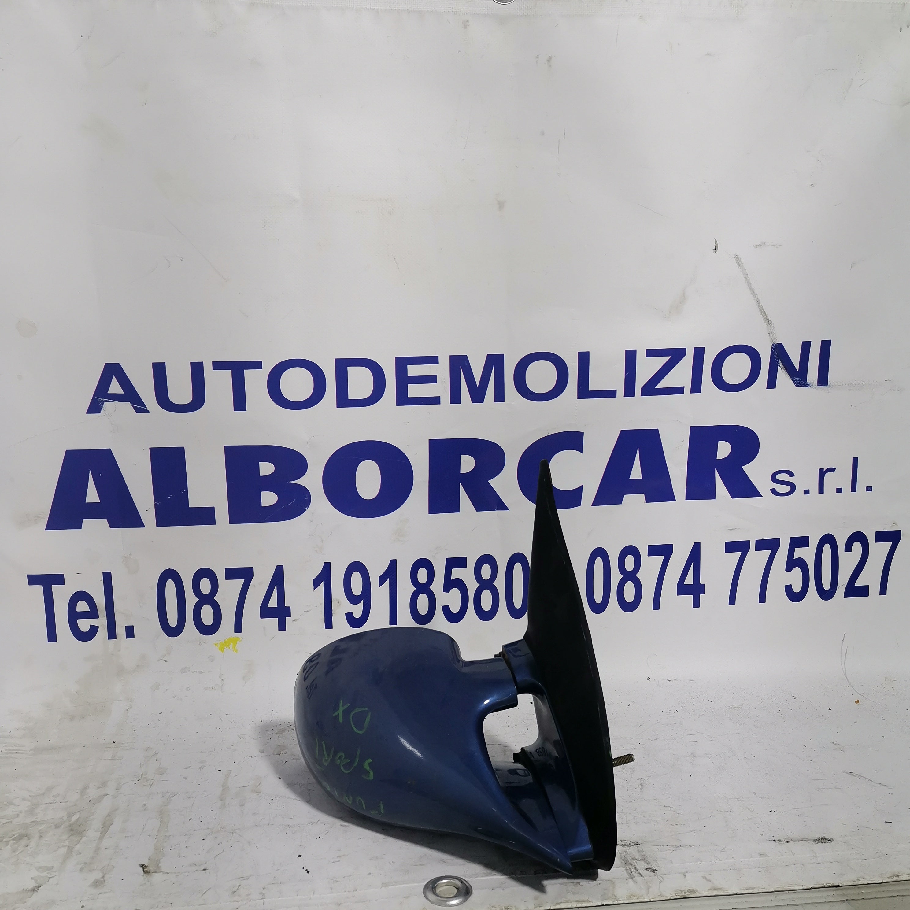 Fiat Punto Sport first series 1993-1999 right manual exterior rearview mirror (SF8P1)