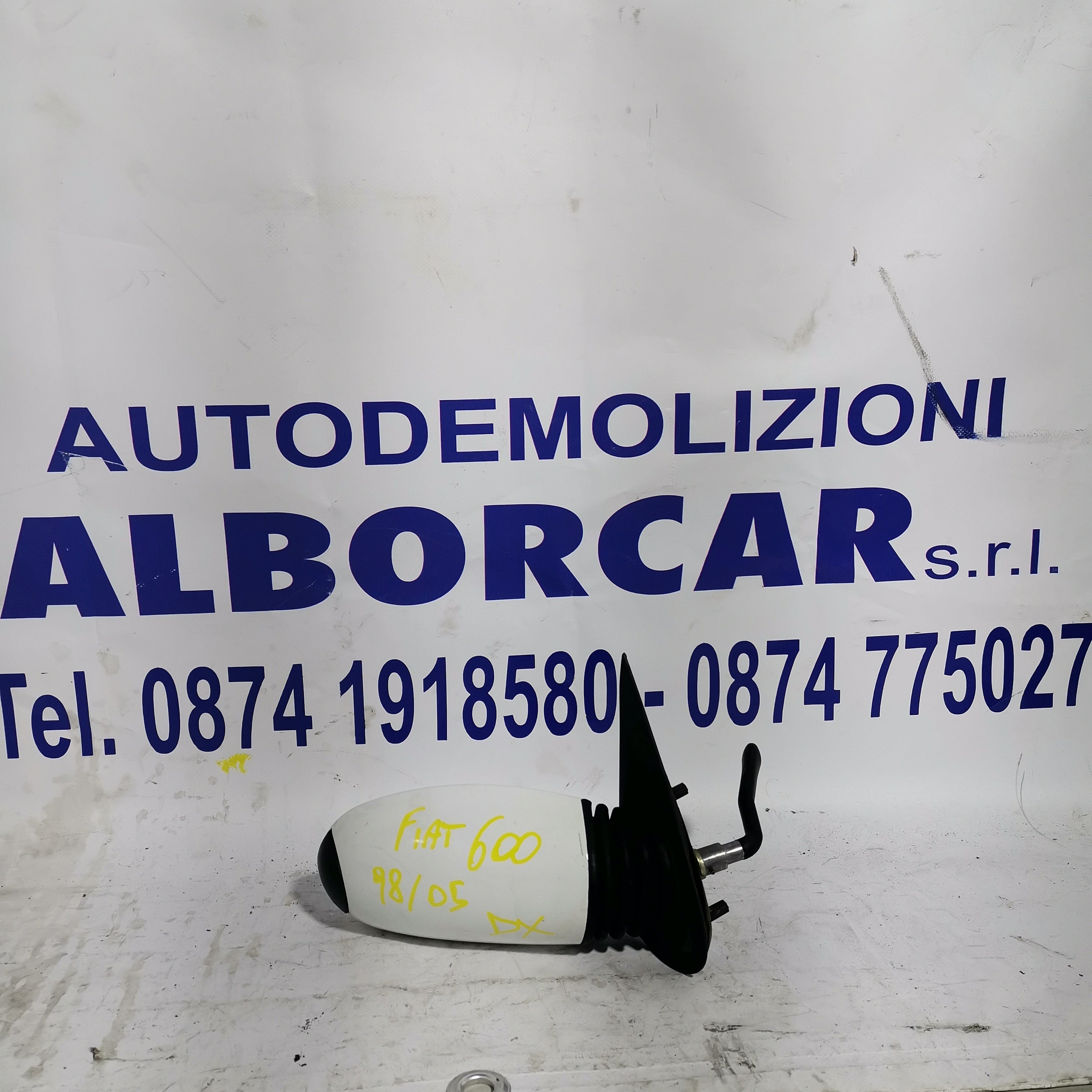 espejo retrovisor exterior derecho manual Fiat 600 de 1998 a 2005 (sf8p1)