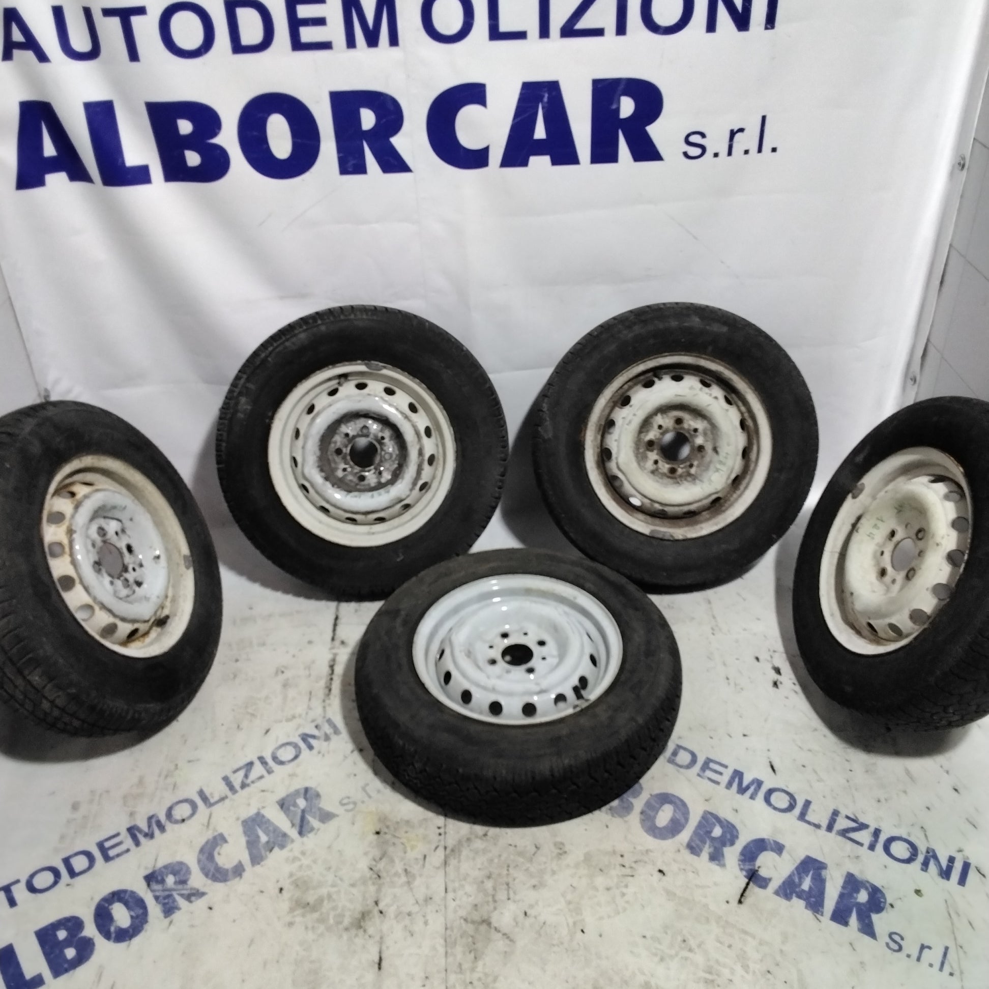 5 cerchi in ferro fiat 124  13 pollici (solo cerchi)