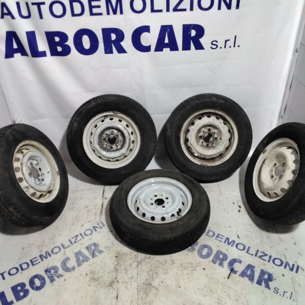 5 cerchi in ferro fiat 124  13 pollici (solo cerchi)
