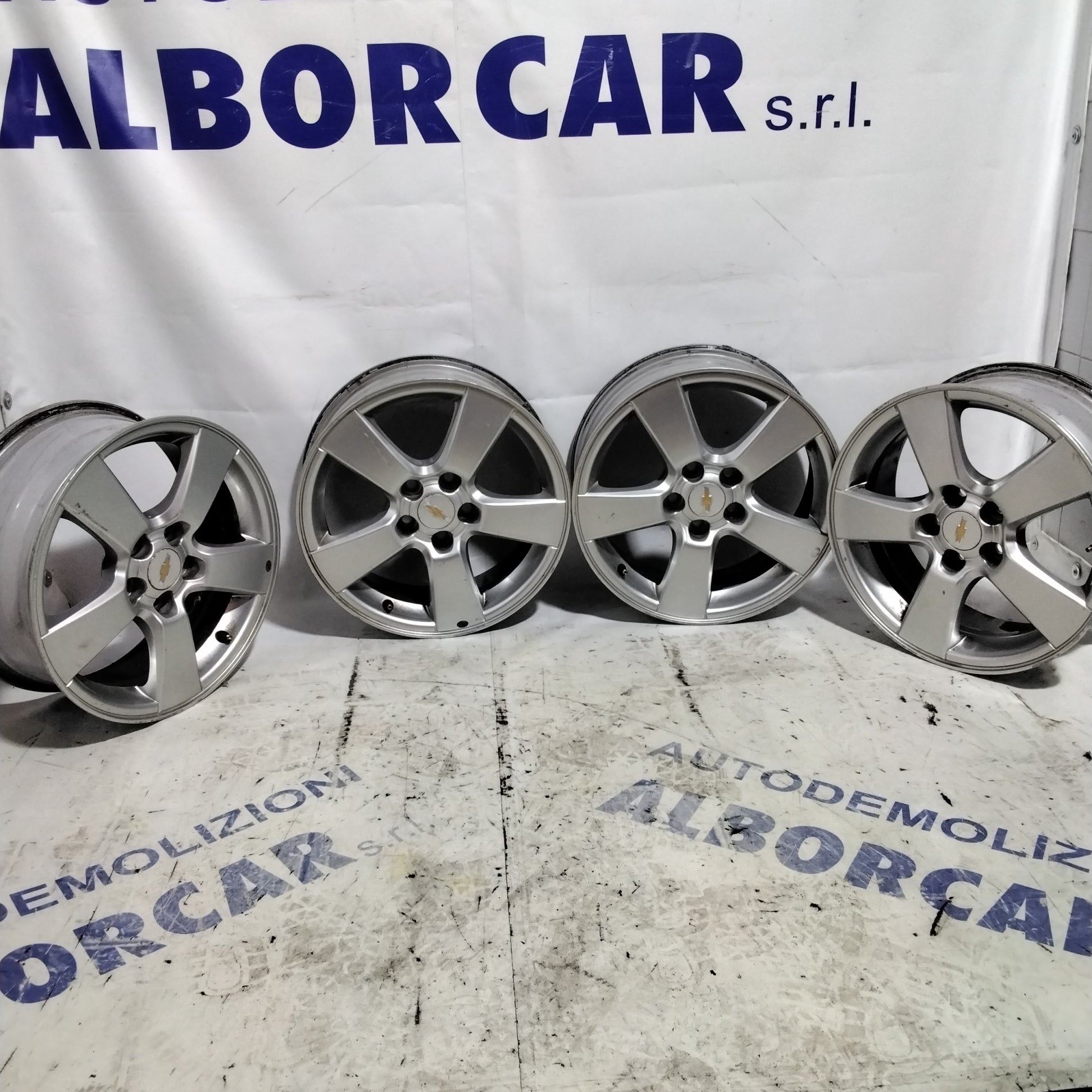 4 cerchi in lega 5 fori chevrolet cruze 16 pollici anno 2010