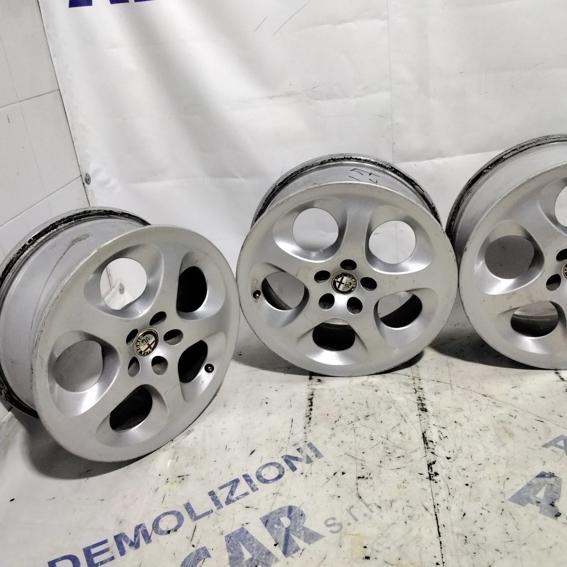 4 cerchi in lega 5 fori ALFA ROMEO 147 16 pollici anno 2006