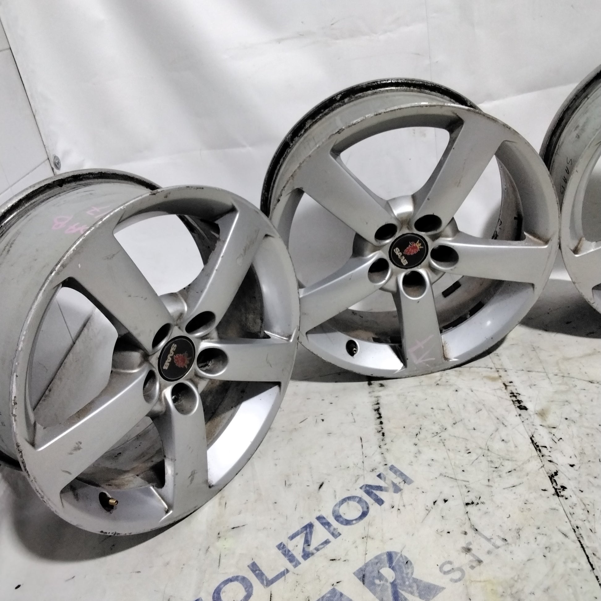 4 cerchi in lega 5 fori SAAB 17 pollici