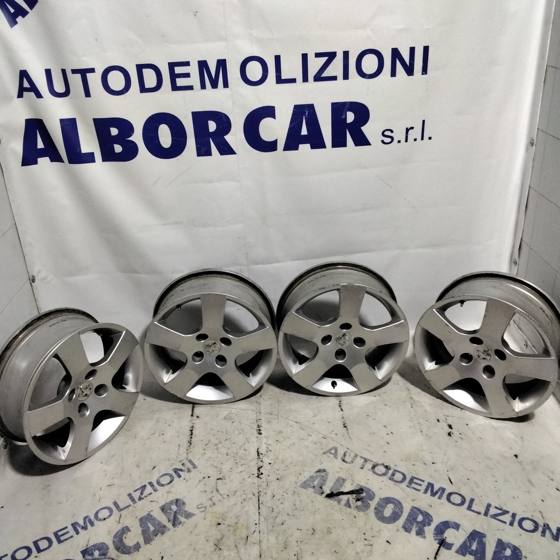 4 cerchi in lega 4 fori Peugeot 207 16 pollici